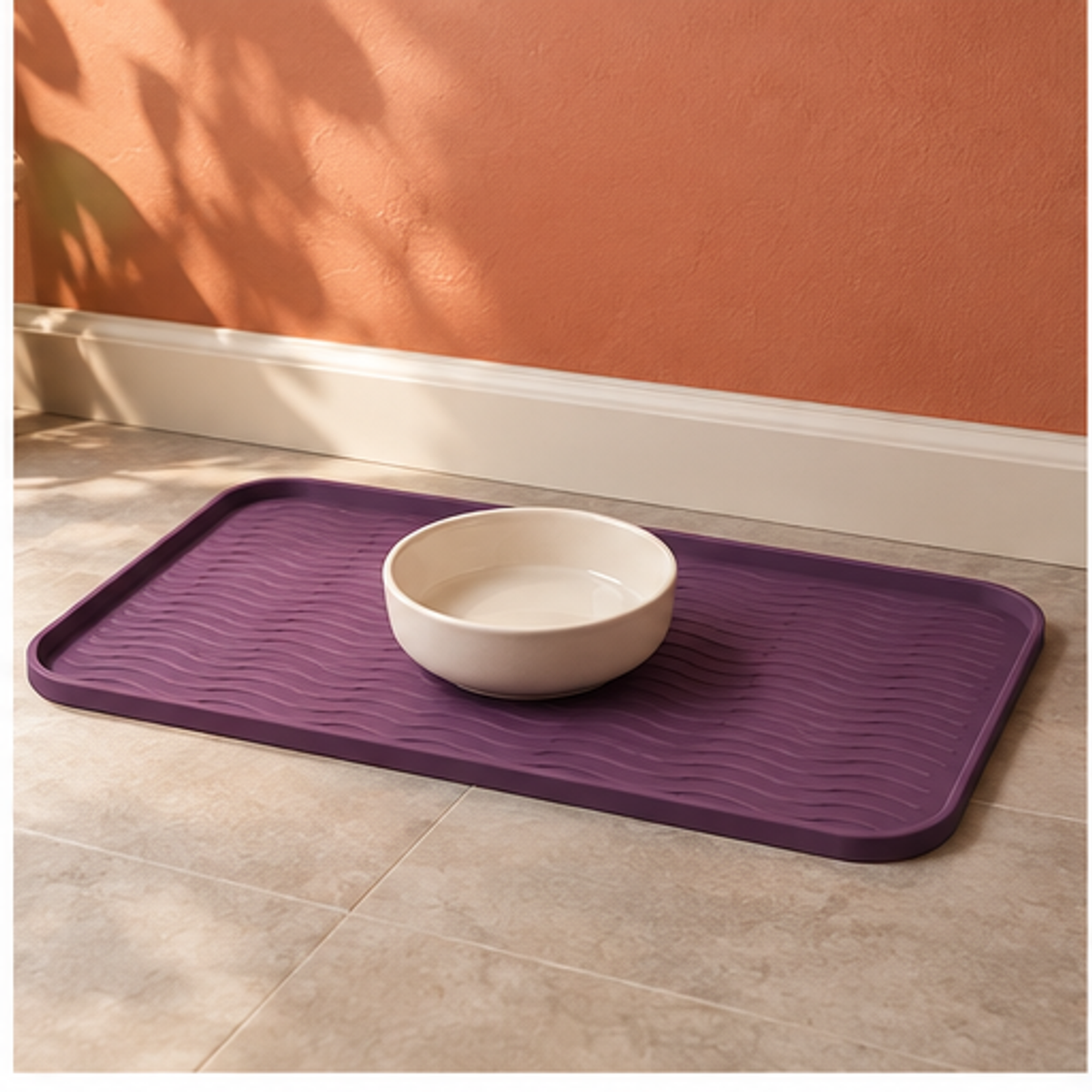 Cat Water Bowl Splash Mat — lifestyle