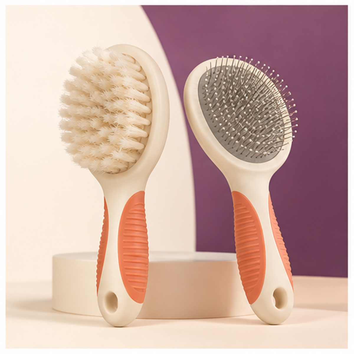 Cat Grooming Brush Pair — hero