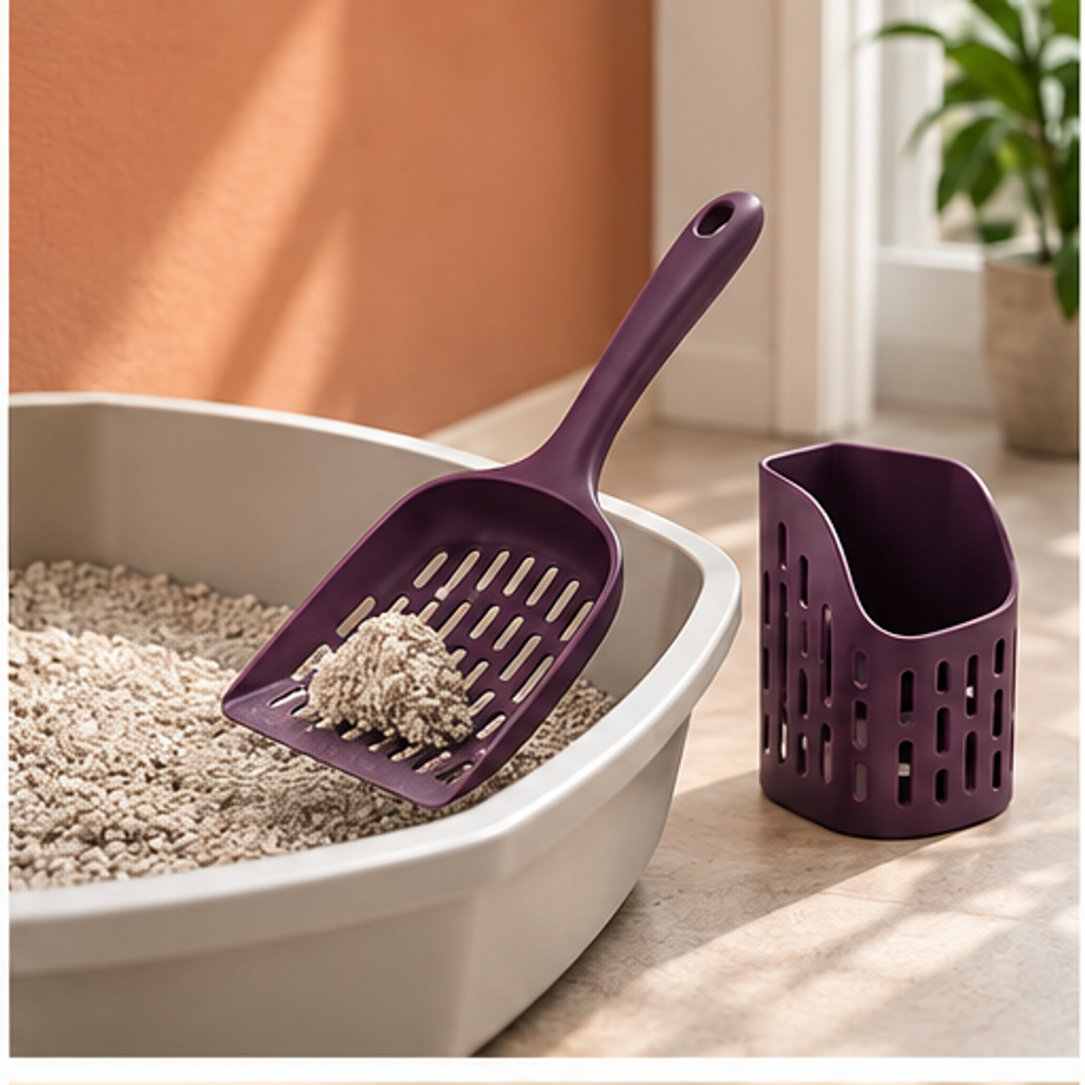 Litter Scoop and Holder Set — lifestyle